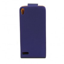 Funda Mooster Huawei Ascend P6 lila de piel slim