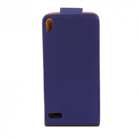 Funda Mooster Huawei Ascend P6 lila de piel slim