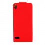 Funda Mooster Huawei Ascend P6 roja de piel slim