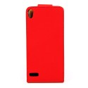 Funda Mooster Huawei Ascend P6 roja de piel slim