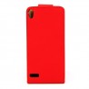 Funda Mooster Huawei Ascend P6 roja de piel slim