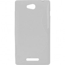Funda Mooster Sony Xperia C blanca tpu