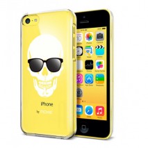 Carcasa Plexiglass Colección Skull Glass Iphone 5c Negro Moxie