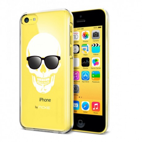 Carcasa Plexiglass Colección Skull Glass Iphone 5c Negro Moxie