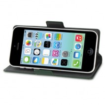 Funda tipo libro rotativa universal hasta 4" verde oscuro