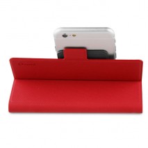 Funda tipo libro rotativa universal hasta 5" roja