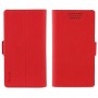 Funda tipo libro rotativa universal hasta 5" roja