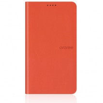 Funda Samsung Galaxy Note 3 Slim diary de piel naranja con tapa trasera