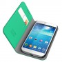 Funda Araree Samsung Galaxy S4 I9500 smart wallet de piel verde con carcasa rosa, funcion auto-desbl