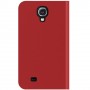 Funda Samsung Galaxy S4 modelo Smart wallet de piel granate con carcasa negra,  con bolsillos para t