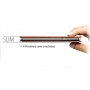 Funda Samsung Galaxy S5 G900 slim diary de piel granate con tapa trasera