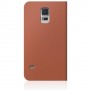 Funda Samsung Galaxy S5 G900 slim diary de piel granate con tapa trasera