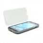 Funda tpu tipo libro Samsung Galaxy S4 I9500/I9505 gris transparente