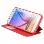 Funda Solapa con Ventana Colección Sense Samsung Galaxy S6 Rojo G-Case