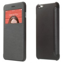 Funda tipo libro con ventana iPhone 6 plus 5,5 negra