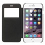 Funda tipo libro con ventana iPhone 6 plus 5,5 negra