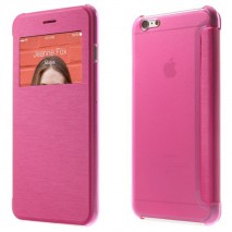 Funda tipo libro con ventana iPhone 6 plus 5,5 rosa