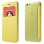 Funda tipo libro con ventana iPhone 6 plus 5,5 amarilla
