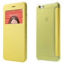 Funda tipo libro con ventana iPhone 6 plus 5,5 amarilla