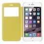 Funda tipo libro con ventana iPhone 6 plus 5,5 amarilla