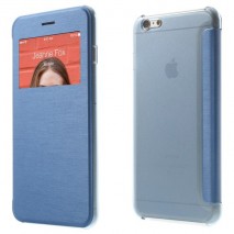 Funda tipo libro con ventana iPhone 6 plus 5,5 azul