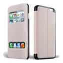 Funda tipo libro con ventana iPhone 6 plus 5,5 gris