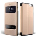 Funda tipo libro con ventana iPhone 6 plus 5,5 champagne