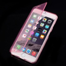 Funda tpu tipo libro iPhone 6 Plus rosa