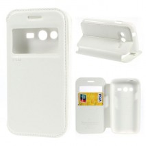 Funda tipo libro con ventana Samsung Galaxy Ace NXT G313H blanca