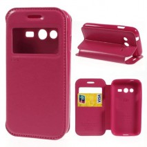 Funda tipo libro con ventana Samsung Galaxy  Ace NXT G313H fucsia