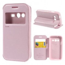 Funda tipo libro con ventana Samsung Galaxy  Ace NXT G313H rosa