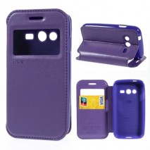 Funda tipo libro con ventana Samsung Galaxy  Ace NXT G313H purpura