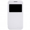 Funda tipo libro con ventana Samsung Galaxy Core Prime G360 blanca