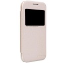 Funda tipo libro con ventana Samsung Galaxy Core Prime G360 oro