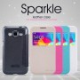 Funda tipo libro con ventana Samsung Galaxy Core Prime G360 oro