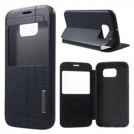 Funda tipo libro Samsung Galaxy S6 G920 azul oscuro