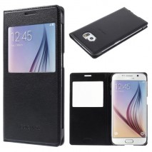 Funda tipo libro con ventana Samsung Galaxy S6 G920 negra