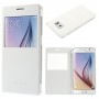 Funda tipo libro con ventana Samsung Galaxy S6 G920 blanca