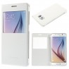Funda tipo libro con ventana Samsung Galaxy S6 G920 blanca