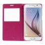 Funda tipo libro con ventana Samsung Galaxy S6 G920 rosa fucsia