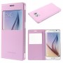Funda tipo libro con ventana Samsung Galaxy S6 G920 rosa