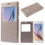 Funda tipo libro con ventana Samsung Galaxy S6 G920 oro