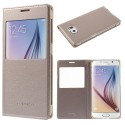 Funda tipo libro con ventana Samsung Galaxy S6 G920 oro