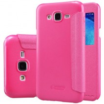 Funda tipo libro con ventana Samsung Galaxy J5/J500 rosa