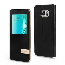 Funda Tipo libro con ventana Samsung Galaxy S6 edge plus negra