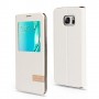 Funda Tipo libro con ventana Samsung Galaxy S6 edge plus blanca