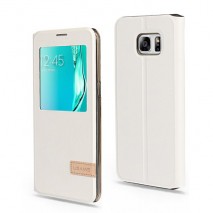 Funda Tipo libro con ventana Samsung Galaxy S6 edge plus blanca