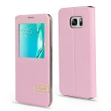 Funda Tipo libro con ventana Samsung Galaxy S6 edge plus rosa