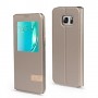 Funda Tipo libro con ventana Samsung Galaxy S6 edge plus oro