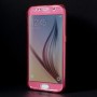 Funda tpu tipo libro Samsung Galaxy S6  G920 rojo transparente